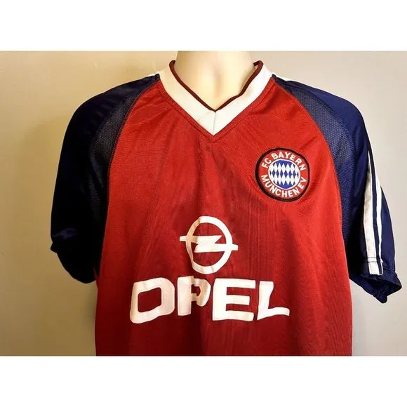 Bayern Munich 1999/2001 Home Football Shirt Jersey Adidas Opel Size L/XL - Picture 8 of 14